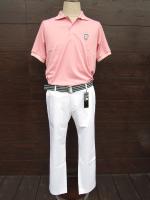 HALYRUIDメンズ半袖ポロ衿(LIGHT-PINK)