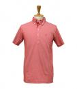 メンズ半袖布帛ポロ(red)