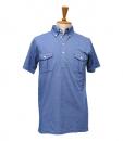 メンズサファリシャツ(blue)